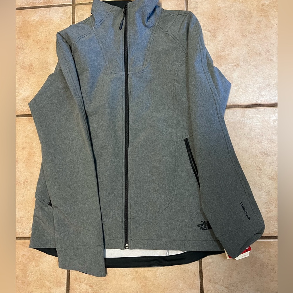 Women’s gray black The North Face jacket